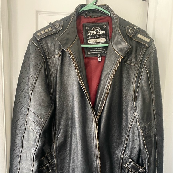 Affliction leather jacket LIMITED 